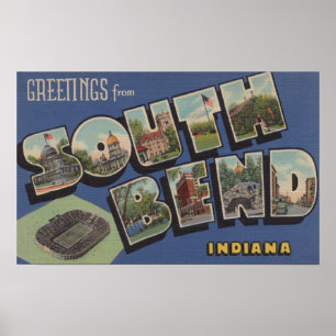 Póster South Bend, Indiana - grandes cenas da letra