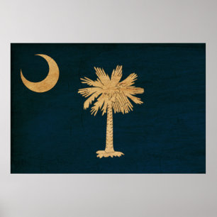 Póster South Carolina Flag