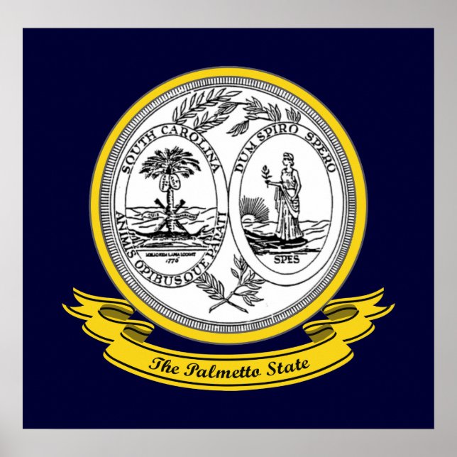 Póster South Carolina Seal (Frente)