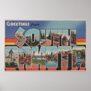 Poster South DakotaLarge Letter ScenesSouth Dakota