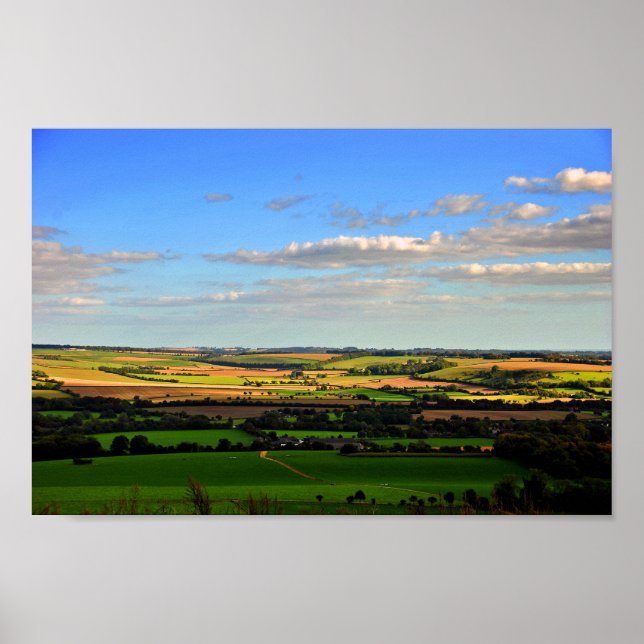 Poster South Downs Beacon Hill Hampshire Inglaterra (Frente)
