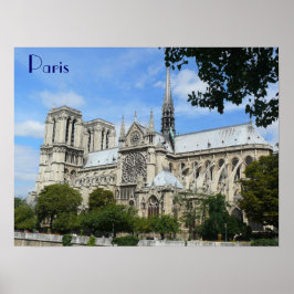 Póster South Facade, Catedral de Notre Dame, Paris, Franç