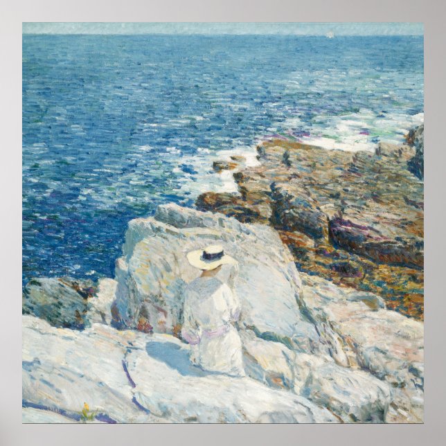 Poster South Ledges Appledore de Childe Hassam (Frente)