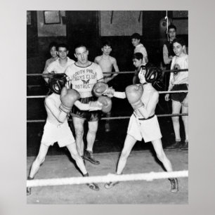 Poster South Philly Boys Club Boxing, 1940