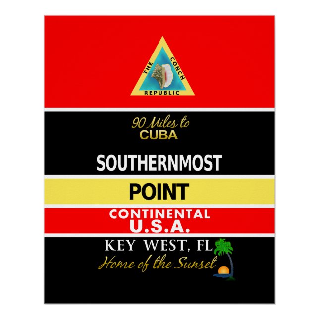 Póster South Point Buoy Key West (Frente)