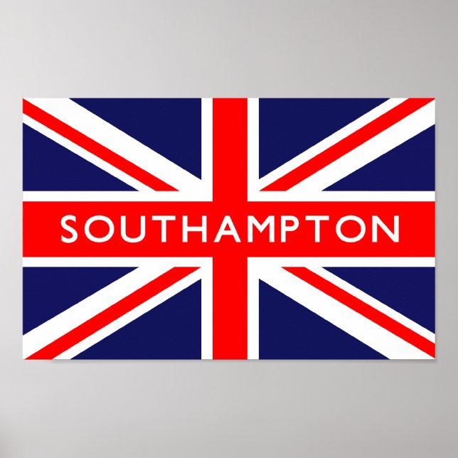 Poster Southampton UK Flag (Frente)