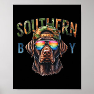 Poster Southern Boy Hunting Dog Labrador Western Hunting