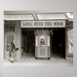 Poster Southern Movie House, 1940. Vintage Photo