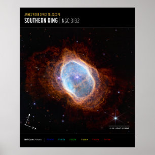 Poster Southern Ring Nebula Space James Webb Telescópio