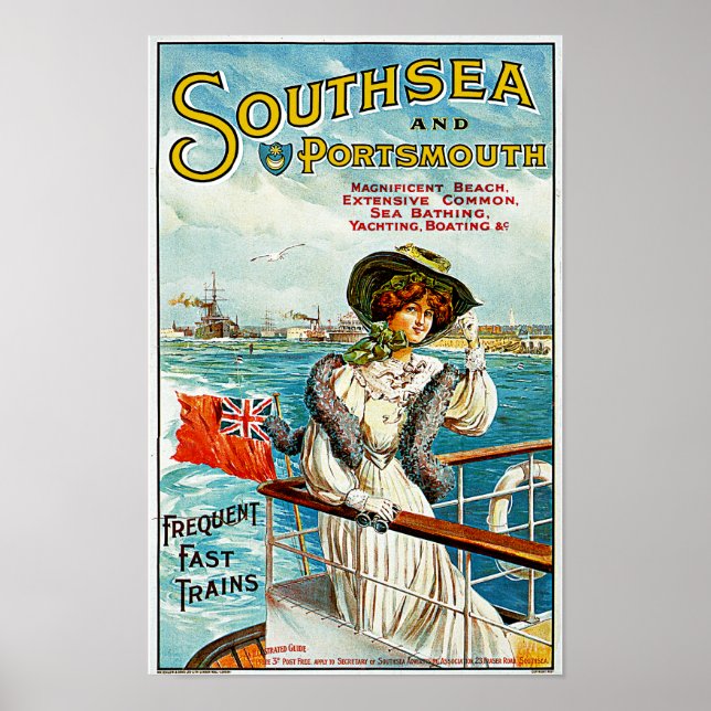 Poster Southsea e Portsmouth (Frente)