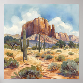 Poster Southwest Desert Canyon Landscape