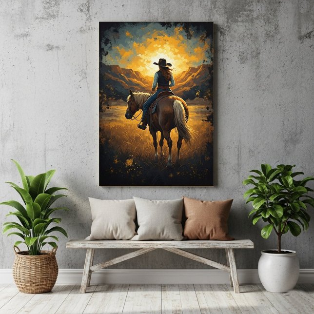 Póster Southwestern Painted Western Print Poster (Criador carregado)