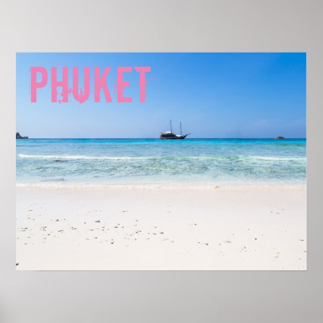 Poster Souvenir da Tailândia Phuket Beach (Frente)