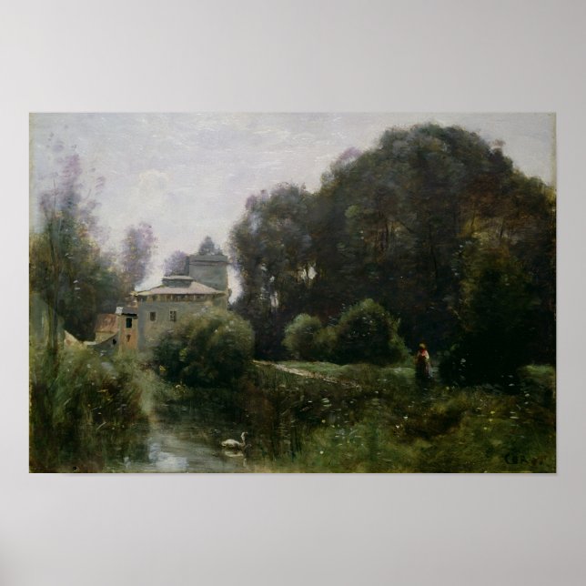 Póster Souvenir da Villa Borghezio, 1855 (Frente)