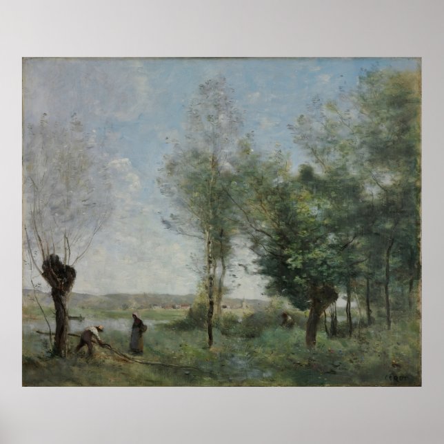 Poster Souvenir de Coubron Jean-Baptiste-Camille Corot (Frente)