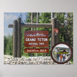 Póster Souvenir de Fotografia Grand Teton Personalizada