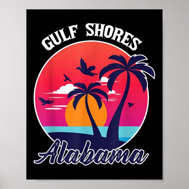 Poster Souvenir Familiar do Alabama em South Shores Beach (Frente)
