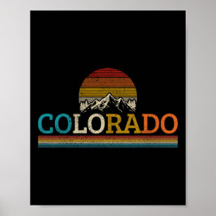 Poster Souvenir Vintage do Colorado - Clic Preto Masculin