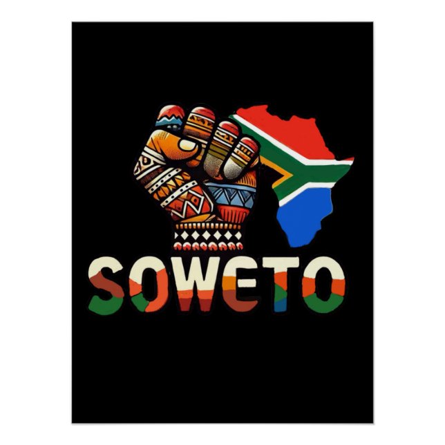 Póster Soweto, África do Sul (Frente)