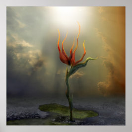 Póster Sozinha | Arte digital surreal