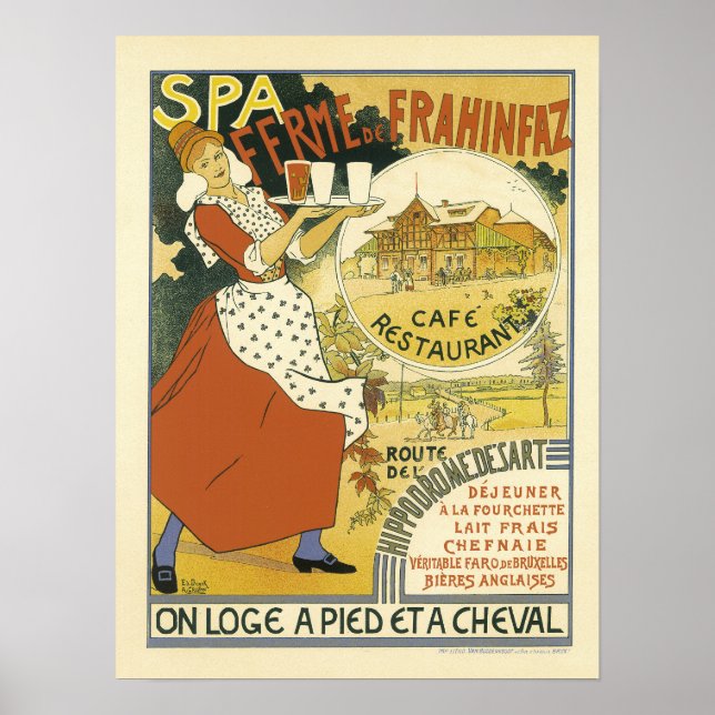 Poster Spa Cafe Vintage Publicidade Francesa (Frente)