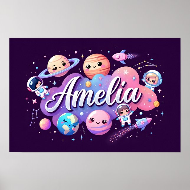Poster Space Dreams Amelia Wall Art (Frente)