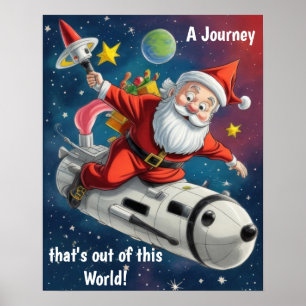 Poster Space Santa Claus