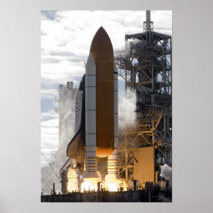 Póster Space Shuttle Atlantis levanta 17
