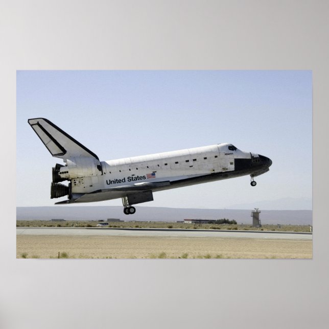 Póster Space Shuttle Atlantis se prepara para pousar 2 (Frente)