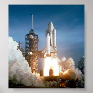 Póster Space Shuttle Columbia launching