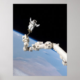 Poster Spacewalk durante a missão do vaivém espacial