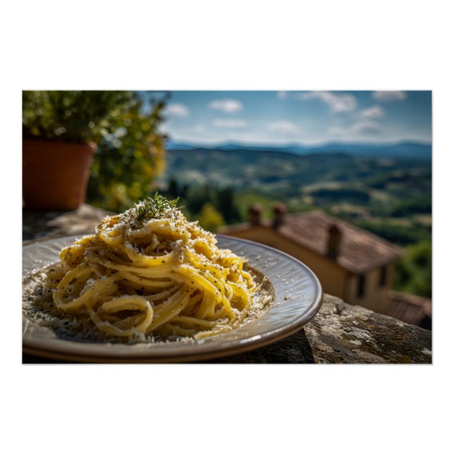 Póster Spaghetti Cacio e Pepe (Frente)