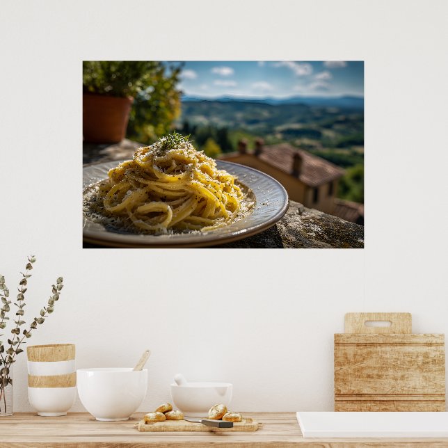 Poster Spaghetti Cacio e Pepe (Cozinha)