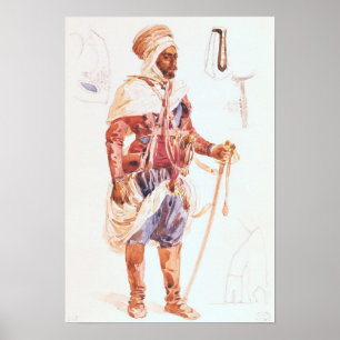Póster Spahi com sua espada, c.1854