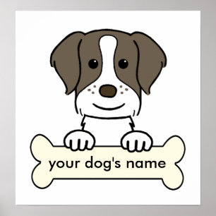 Póster Spaniel de Brittany personalizado