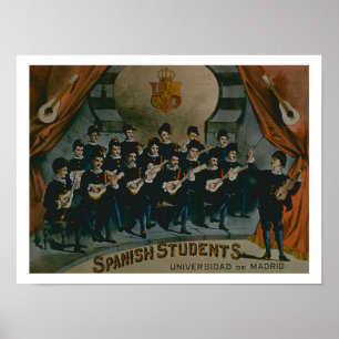 Poster 'Spanish Students, University of Madrid' (colour l