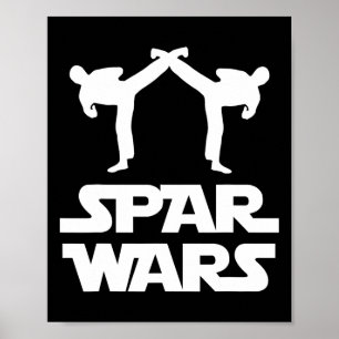 Poster Spar Wars Mma Karate Taekwondo Boxing Artes Marcia