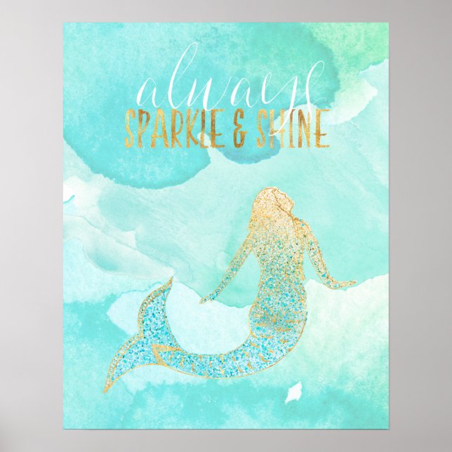 Poster Sparkle e Shine Mermaid (Frente)
