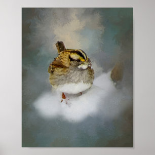 Poster Sparrow branco traçado