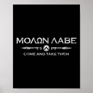 Poster Sparta Gym E Malhação - Molon Labe