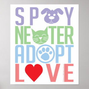 Poster Spay o neutro adotam o amor 2