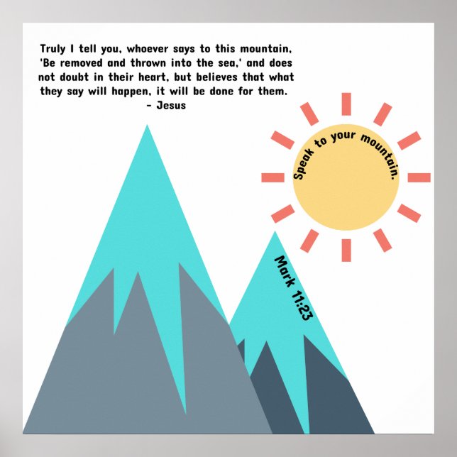 Poster Speak to your Mountain Scripture (Frente)