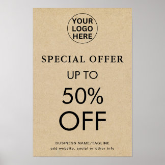 Poster Special Offer l Rustic Kraft Final Sale Discount
