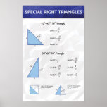 Póster Special Right Triangles<br><div class="desc">Special Right Triangles</div>