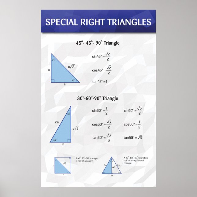 Póster Special Right Triangles (Frente)