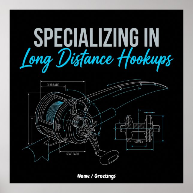Poster Specializing in Long Distance Hookups Funny Tech (Frente)
