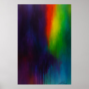 Poster Spectrum Cascade - Pintura Abstrata por Gotejament