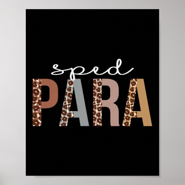 Poster Sped Para Apreciação De Leopardo Diversão Para Mul (Frente)