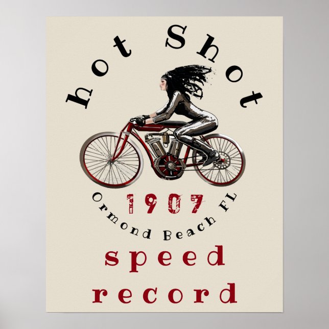 Poster speed record ormond beach (Frente)