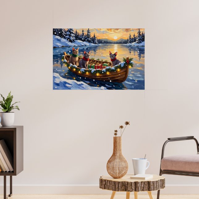 Poster Sphynx Cat Christmas Boat Holiday (Sala de Estar 3)